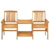 vidaXL Patio Bistro Set, Table and Chair for Balcony, Bistro Chair with Tea Table and Cushions - 3 of 4