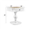 YONWAY Cherry Finish Reversible Chess Checker Game Table with/Game Tray (Chess Fingers Not Included) for Adult and Kids - 3 of 4