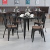 Emma and Oliver 4 Pack Metal Stackable Chair with Wood Seat - 2 of 4