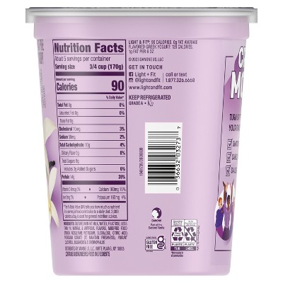 Light + Fit Nonfat Gluten-Free Vanilla Greek Yogurt - 32oz Tub_2