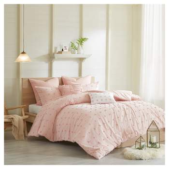 5pc Twin/Twin Extra Long Kay Cotton Jacquard Comforter Set Pink - Urban Habitat