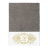 Linum Home Textiles 100% Turkish Cotton MONICA Gold Thread 3PC Embellished Towel Set - 2 of 4
