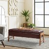 Isaac 50" Wide Leather Flip Top Storage Bench with Tufted Seat Cushion ARTFUL LIVING DESIGN - 2 of 4