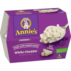Annie's White Cheddar Microwavable Macaroni & Cheese Cup - 8.04/4ct