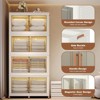 GustoWave 4 Tier Stackable Storage Bins With Lid Closet Organizers Collapsible Plastic Storage Bins Home Containers Boxes for Bedroom Living Room - 4 of 4