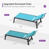 PURPLE LEAF Outdoor Lounge Chair Set Aluminum Patio Chaise Lounger with Side Table and Pillow for Outside Pool Beach Sunbathing Tanning Recliner - 3 of 4