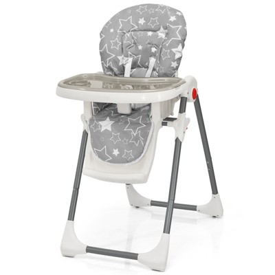Image of Infans Folding Baby High Chair Dining Chair w/6-Level Height Adjustment Gray