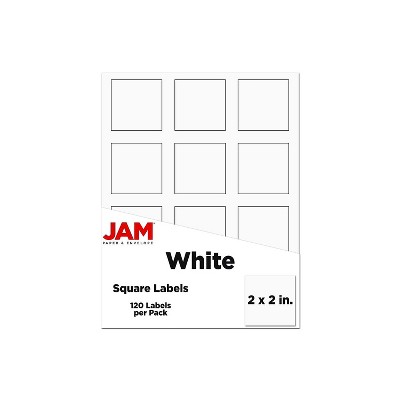 JAM Paper Square Address Labels 2 x 2 White 120/Pack (367831069)
