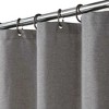 Flax Linen Like 240GSM Heavy Weight Fabric Shower Curtain for Bathroom - 2 of 4