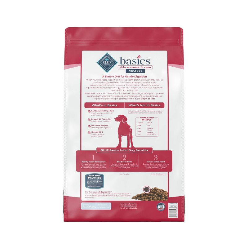 Blue Buffalo Basics Limited Ingredient Diet Grain Free Salmon & Potato Recipe Adult Dry Dog Food, 4 of 13
