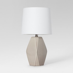 Modern Ceramic Facet Accent Table Lamp Gray Lamp Only - Project 62