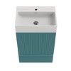 NicBex 20" Modern Matte Finish Bathroom Vanity Cabinet with Ceramic Sink,Freestanding Cabinet with Soft Close Doors,1.38"Pre-drilled Faucet - 3 of 4