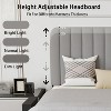 Velvet Upholstered Wingback Bed Frame | with Storage Base | Plywood Structure & Linen Headboard | No Box Spring Needed | Easy Assembly - 4 of 4