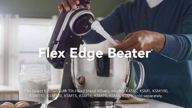 KitchenAid 5qt Tilt-Head Flex Edge Beater- KFE5T, 2 of 9, play video