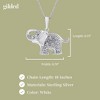 GILDED Sterling Silver Necklace with Natural Round-Cut Diamond Animal Shaped Pendant, 18-inch Silver Chain, 1/4 Carats Total Weight Diamonds - 4 of 4