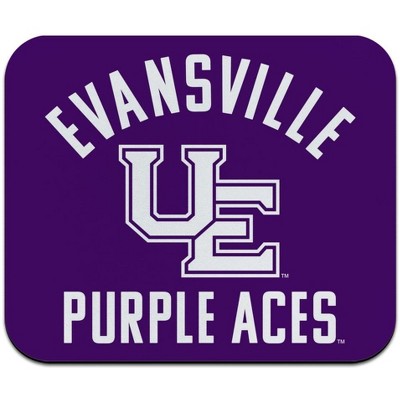 University of Evansville Purple Aces Logo Low Profile Thin Mouse Pad