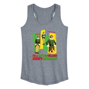 Women's - ELF - Christmas Cotton Headed Ninny Muggins Graphic Racerback Tank - 1 of 4