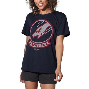 Women's Top Gun: Maverickmaverick Call Sign Loose T-Shirt Navy - 1 of 4