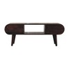 39" Solid Mango Wood California Circular TV Unit with 2 Drawers, Open Slot, and Nordic Legs for Living Room and Bedroom - 4 of 4