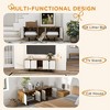 ORRD PawHut 2-in-1 Hidden Cat Litter Box Enclosure & TV Stand w/2 Cabinets, Ventilation, Rustic Brown - 4 of 4