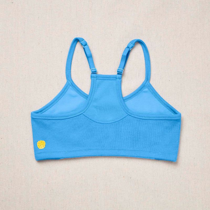 Yellowberry Girls' Cotton Racerback Bra with Full Coverage and High-Quality Comfort, Droplet Blue-Medium, 2 of 5