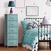 Sorbus Narrow 5 Drawers Nightstand with Steel Frame, Wood Top, Easy Pull Fabric Bins for Home, Bedroom, Office & Dorm - 2 of 4