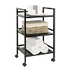 Honey-Can-Do Metal Rolling Cart Black - 2 of 4