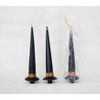Storied Home Unscented Witch Hat Shaped Taper Candle, Black and Orange - 3 of 3