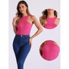 INSPIRE CHIC Women's Sleeveless Asymmetrical Halter Neck Tank Top Bodysuit - 2 of 4