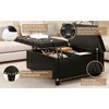 VYNXARIA Black PU Leather Large Square Storage Stool - A Mid - Century Modern Multifunctional Gem - 4 of 4