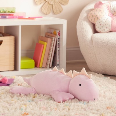 Детские мягкие игрушки Pillowfort Dinosaur Weighted Plush Kids' Throw Pillow Purple — фото 2