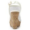 Allegra K Women's Open Toe Platform Heel Lace Wedges Sandals - 3 of 4