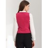 INSPIRE CHIC Women's V Neck Sleeveless Retro Waistcoat Vest - 3 of 4