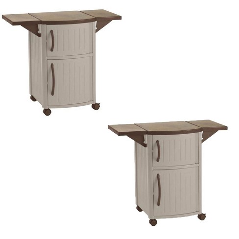 New Suncast Portable Outdoor Patio Prep Serving Station Table