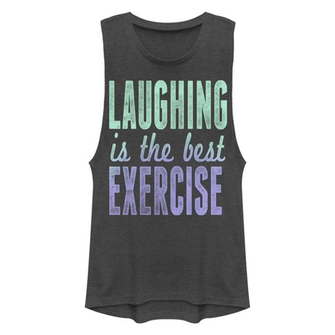 Junior's CHIN UP Laughter Festival Muscle Tee - image 1 of 4