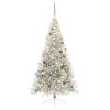 vidaXL Artificial Pre-lit Christmas Tree Silver 82.7" PET - 3 of 4
