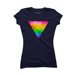 Adult Design By Humans Pride Rainbow Galaxy Triangle By TheRandom T-Shirt - 1 of 2