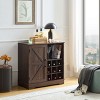 Farmhouse Coffee Bar With Adjustable Storage Shelves, Cabinet Coffee Bar With Smooth Surface, 32 Inch Hight For Kitchen-Cuddlewood - 2 of 4