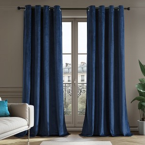 Deconovo Velvet Blackout Curtains – 2 Panels, Thermal, Grommet Top - 1 of 4