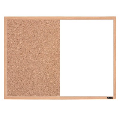 Quartet 17" x 23" Combination Board Dry-Erase & Cork Surface Finish Frame - Oak