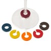 Innovine Wine Stopper & Decorative Glass Charms, Food-Safe Silicone, Fits Corked and Screw-Top Bottles, 7-Piece Set, Vibrant Colors - 3 of 4