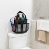 LunaLulinlk Natural Mesh Shower Storage Basket, Portable for Bathroom and Gym, Hanging Storage Basket, Quick Dry Toiletry Bag (8 Pockets | Black) - 4 of 4
