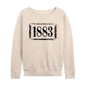 Women's - 1883 - 1883 Logo Lightweight French Terry Wide Neck Long Sleeve Graphic Shirt - 1 of 4