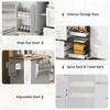Kitchen Island, with Storage Rack, Drawers, Spice Rack & Towel Rack, for Dining, Kitchen & Barbecue - 4 of 4