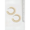 Slickblue Women's Earrings, Boho Sunflower Floral Metallic Hoop Style, Earring Post Closure, Gold, 1.5" - 3 of 3