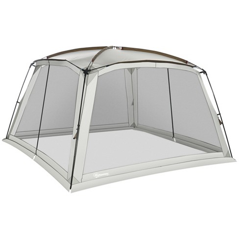 Screened canopy outlet for camping