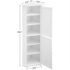 Tall Corner Cabinet with 2 Doors and 4 Adjustable Shelves - 3 of 4