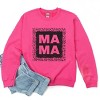 Simply Sage Market Leopard Mama Square Sweatshirt - M - Raspberry - 3 of 4