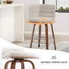 Bekrvio 26"/29" Swivel Bar Stools Set of 1/2/3/4, Faux Leather Upholstered Counter Chairs with Wood Legs, Mid-Century Seating for Kitchen Island - 4 of 4