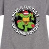 Girls' - Teenage Mutant Ninja Turtles - Have A Turtley Awesome Holiday Graphic Short Sleeve Fleece Dress - 2 of 4